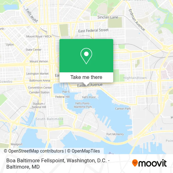 Boa Baltimore Fellspoint map