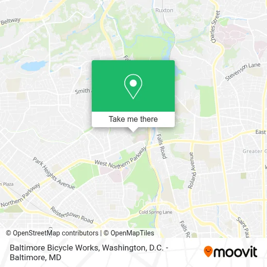 Baltimore Bicycle Works map