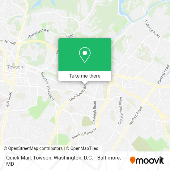 Quick Mart Towson map