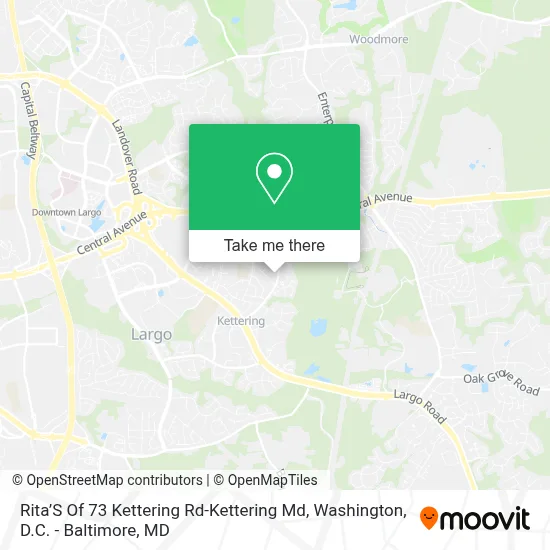 Rita’S Of 73 Kettering Rd-Kettering Md map
