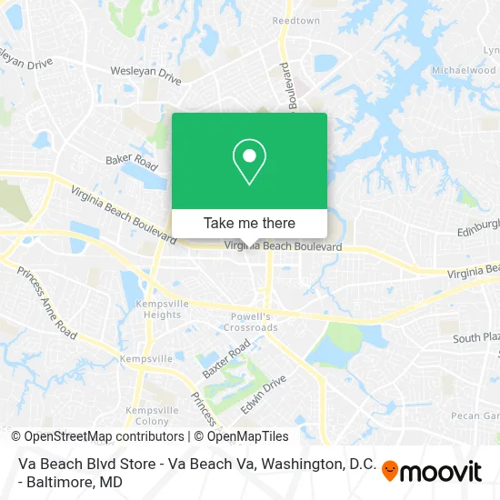 Va Beach Blvd Store - Va Beach Va map
