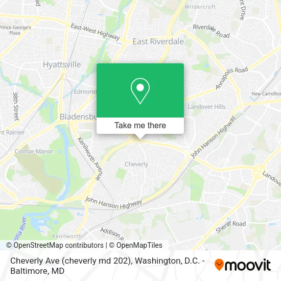 Mapa de Cheverly Ave (cheverly md 202)