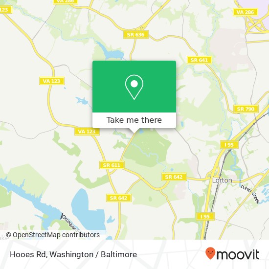 Mapa de Hooes Rd, Lorton, VA 22079