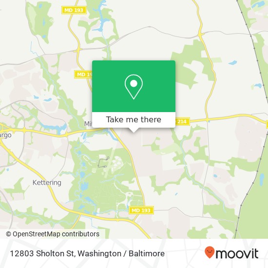 Mapa de 12803 Sholton St, Upper Marlboro, MD 20774