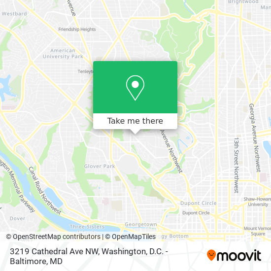 Mapa de 3219 Cathedral Ave NW