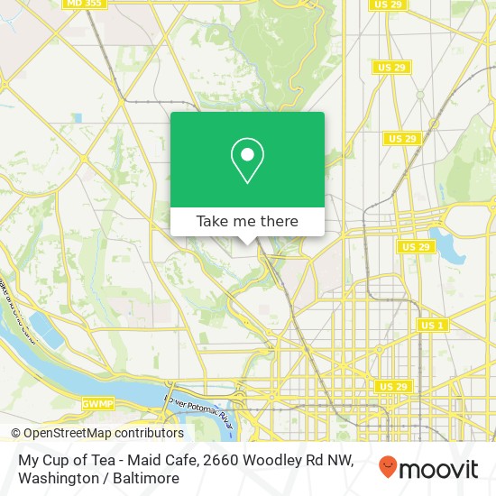 My Cup of Tea - Maid Cafe, 2660 Woodley Rd NW map