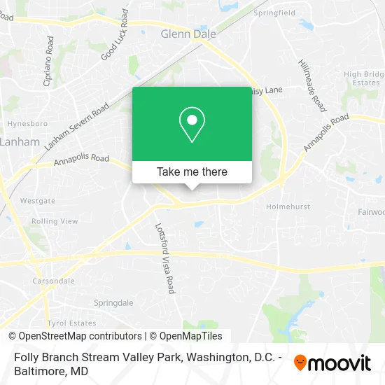 Folly Branch Stream Valley Park map