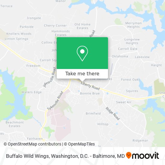 Buffalo Wild Wings map