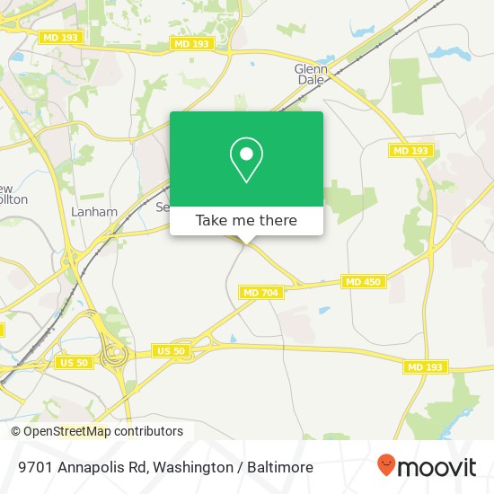 Mapa de 9701 Annapolis Rd, Lanham, MD 20706