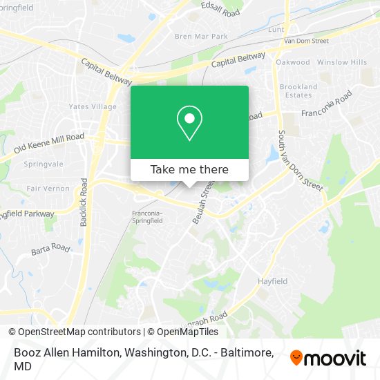 Booz Allen Hamilton map