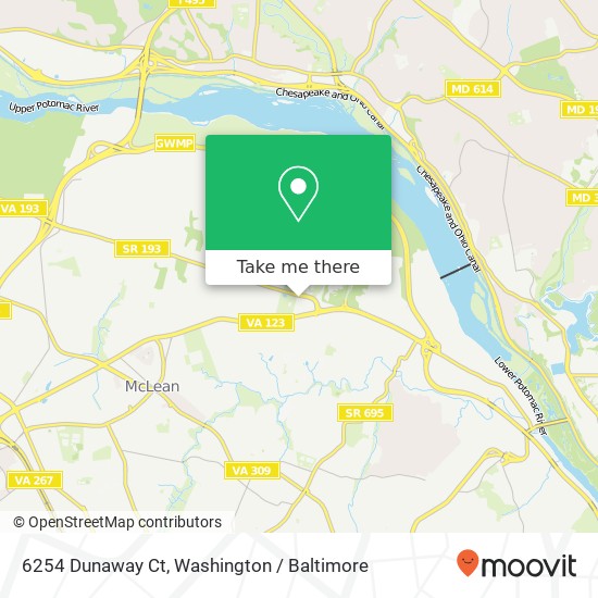 6254 Dunaway Ct, McLean, VA 22101 map