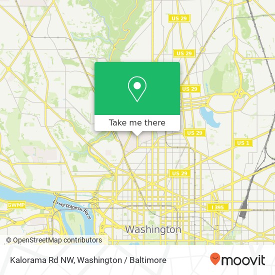 Mapa de Kalorama Rd NW, Washington, DC 20009