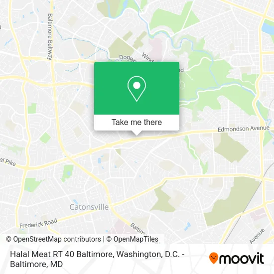 Halal Meat RT 40 Baltimore map