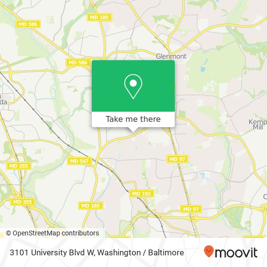 3101 University Blvd W, Kensington, MD 20895 map