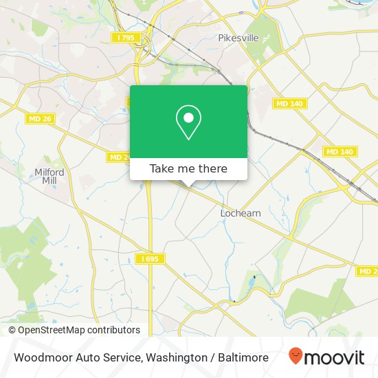 Woodmoor Auto Service, 7100 Liberty Rd map