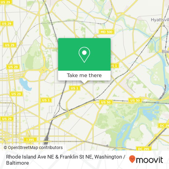 Mapa de Rhode Island Ave NE & Franklin St NE