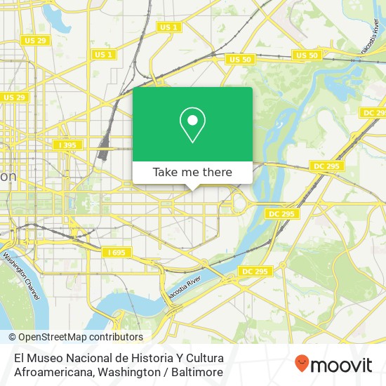 Mapa de El Museo Nacional de Historia Y Cultura Afroamericana