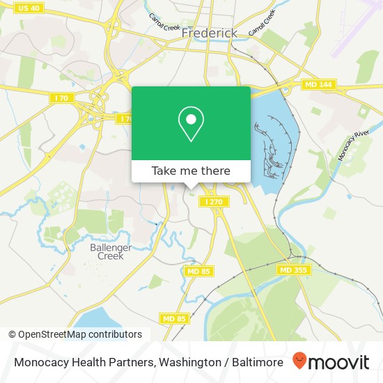 Mapa de Monocacy Health Partners, 7211 Bank Ct
