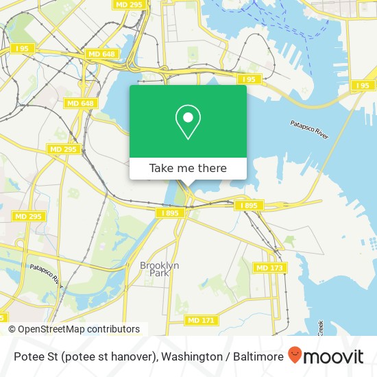 Potee St (potee st hanover), Brooklyn, MD 21225 map