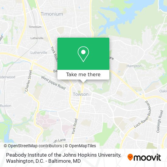 Peabody Institute of the Johns Hopkins University map