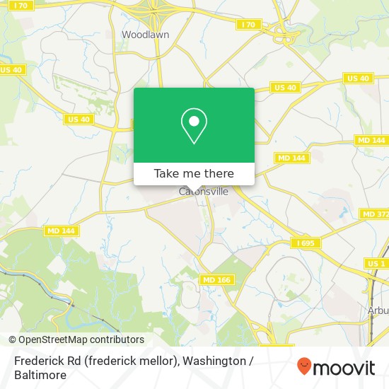 Mapa de Frederick Rd (frederick mellor), Catonsville, MD 21228