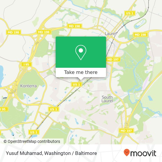 Mapa de Yusuf Muhamad, 13631 Baltimore Ave