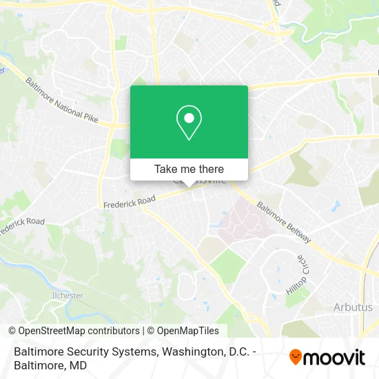 Mapa de Baltimore Security Systems