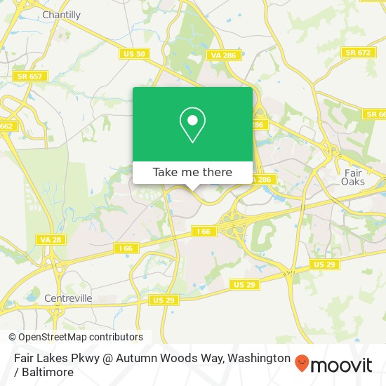 Mapa de Fair Lakes Pkwy @ Autumn Woods Way