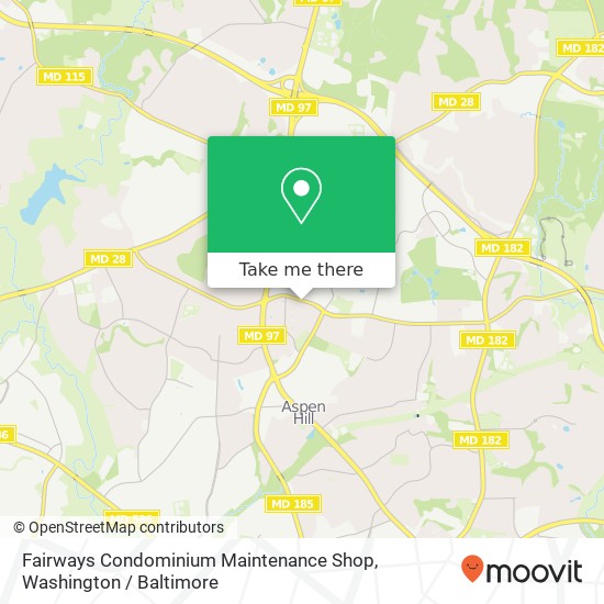 Mapa de Fairways Condominium Maintenance Shop, 3734 Bel Pre Rd