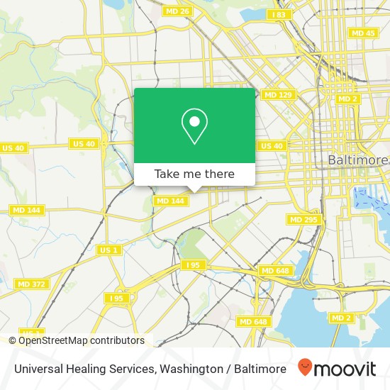 Mapa de Universal Healing Services, 208 S Pulaski St