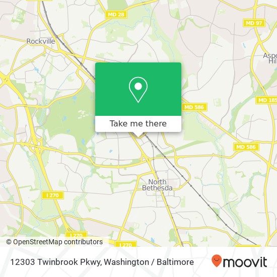 Mapa de 12303 Twinbrook Pkwy, Rockville, MD 20852