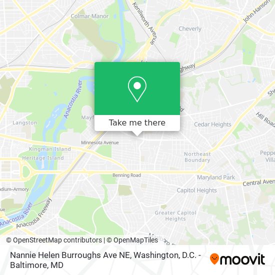 Nannie Helen Burroughs Ave NE map