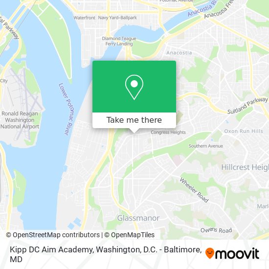 Mapa de Kipp DC Aim Academy