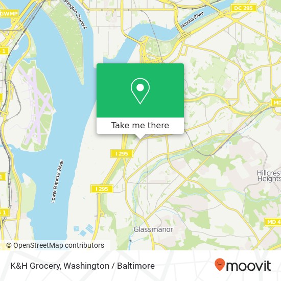Mapa de K&H Grocery, 3333 Martin Luther King Jr Ave SE