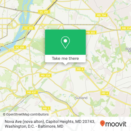 Mapa de Nova Ave (nova alton), Capitol Heights, MD 20743