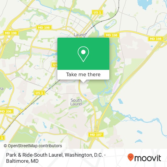 Mapa de Park & Ride-South Laurel