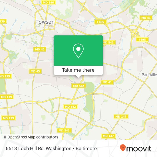 Mapa de 6613 Loch Hill Rd, Baltimore, MD 21239