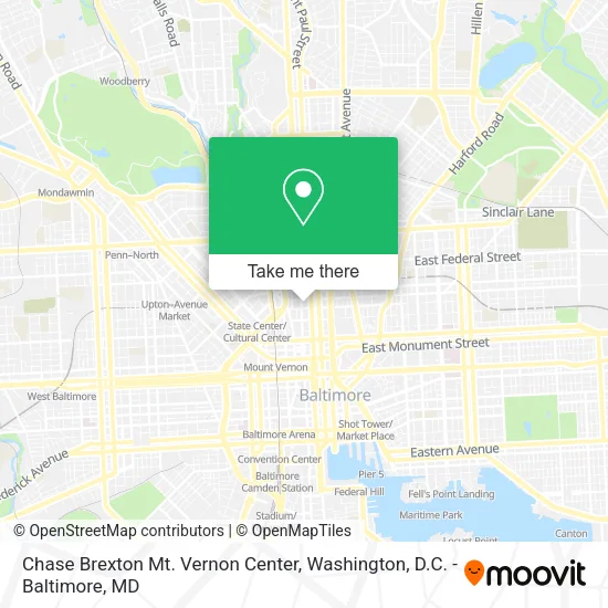 Mapa de Chase Brexton Mt. Vernon Center