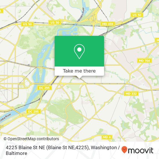 4225 Blaine St NE (Blaine St NE,4225), Washington, DC 20019 map