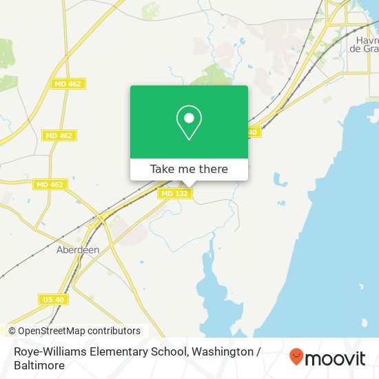 Mapa de Roye-Williams Elementary School, 201 Oakington Rd