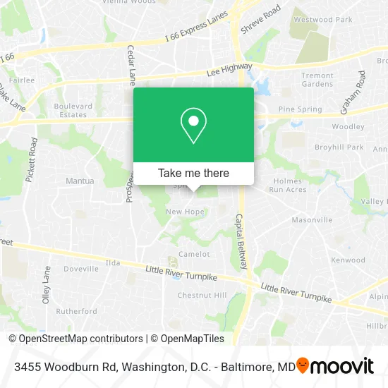 Mapa de 3455 Woodburn Rd