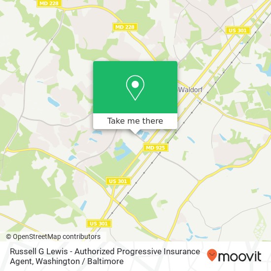 Russell G Lewis - Authorized Progressive Insurance Agent, 1282 Smallwood Dr W map