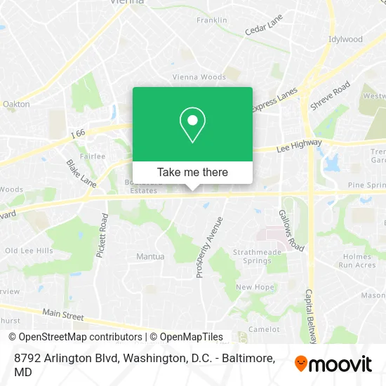 Mapa de 8792 Arlington Blvd