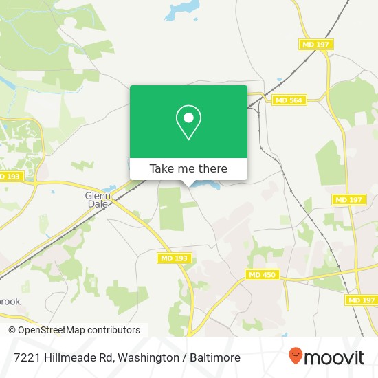 Mapa de 7221 Hillmeade Rd, Bowie, MD 20720