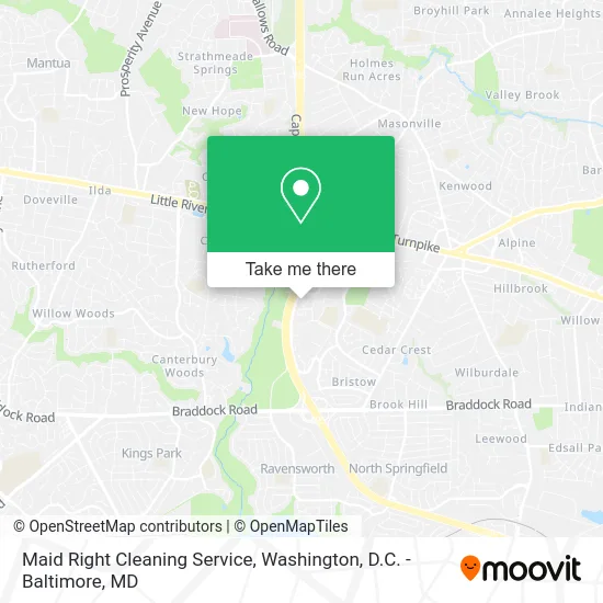 Maid Right Cleaning Service map
