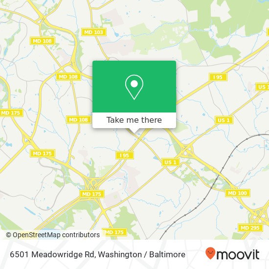 Mapa de 6501 Meadowridge Rd, Elkridge, MD 21075