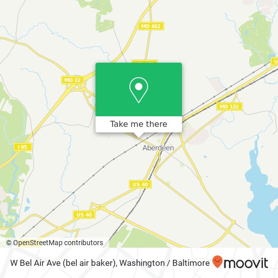 W Bel Air Ave (bel air baker), Aberdeen, MD 21001 map