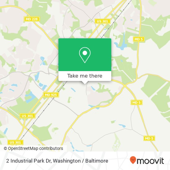 Mapa de 2 Industrial Park Dr, Waldorf, MD 20602