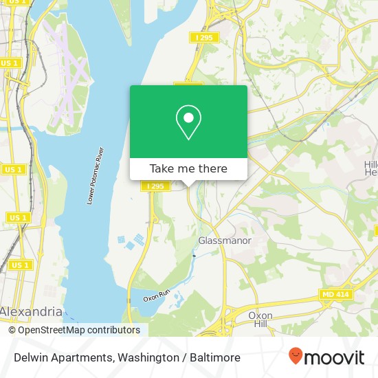 Mapa de Delwin Apartments, 4200 S Capitol St SE