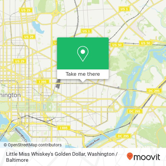 Little Miss Whiskey's Golden Dollar map